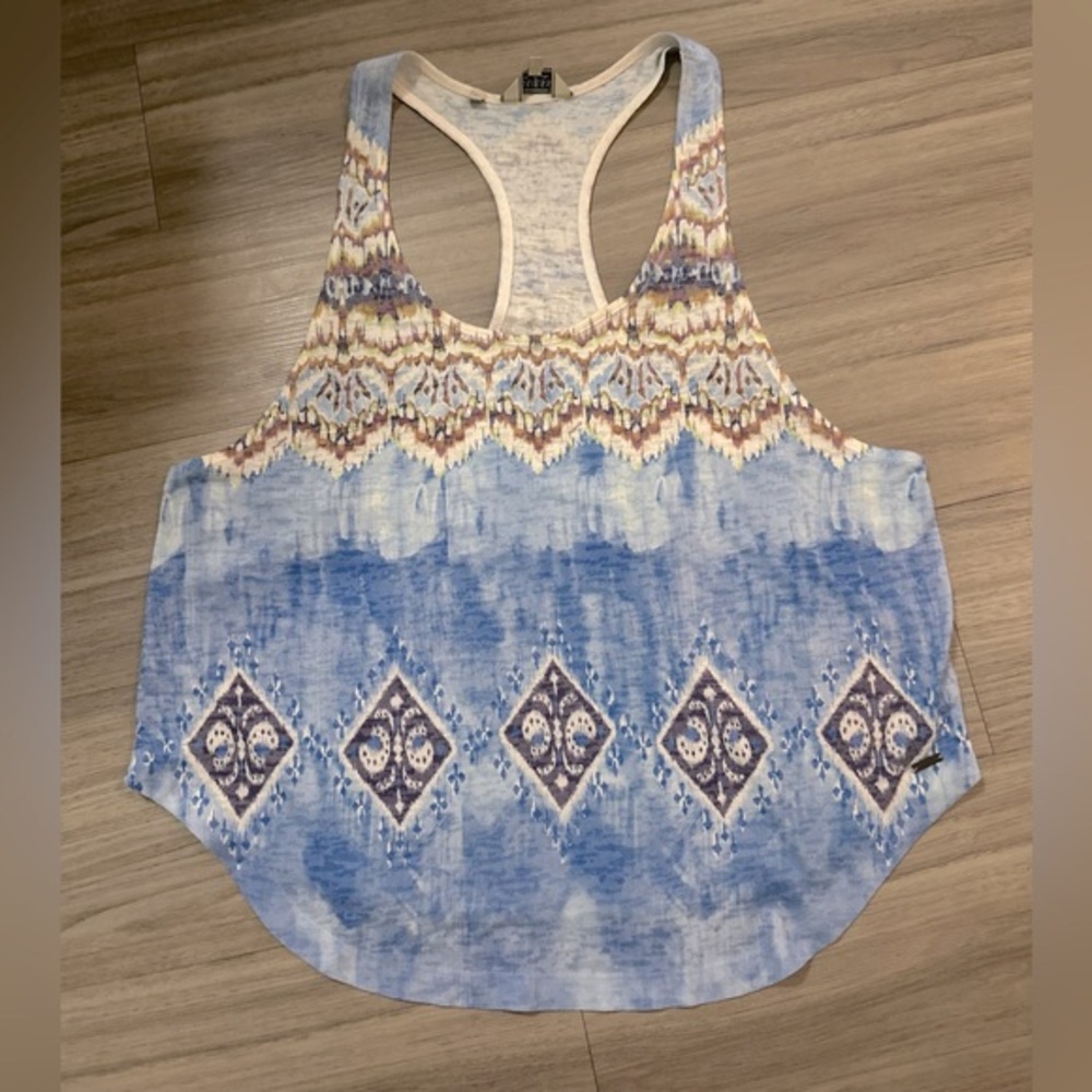 5/$25 Guess LA Blue Patterned Women's Tank Top